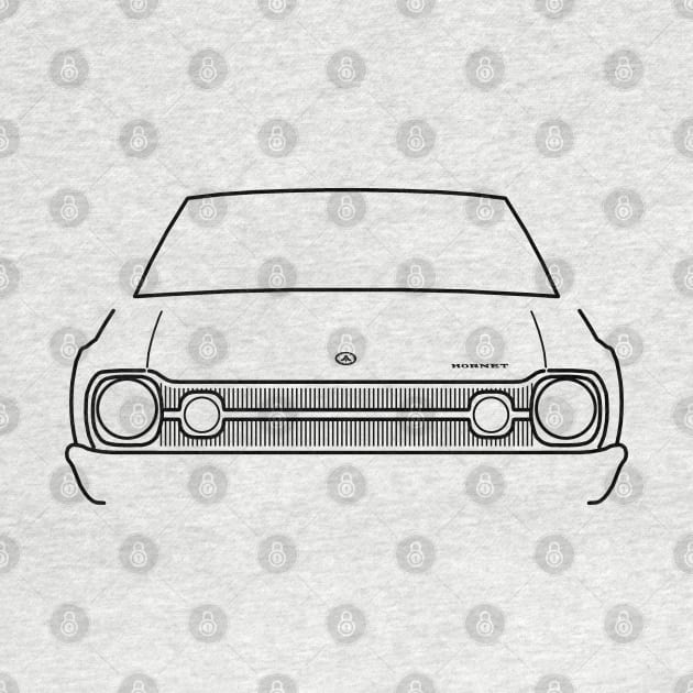 AMC Hornet classic car black outline graphic by soitwouldseem